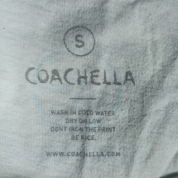 Coachella Music Festival Tank Top Unisex Size Small White Graphic Muscle Tee - Picture 2 of 8